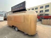 Remorque de restauration rapide en acier inoxydable, cuisine mobile pour burgers et BBQ, chariot de vente de nourriture de rue en extérieur, camion de vente ambulante, résistant à la rouille