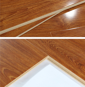 Plancher en chêne renforcé, imperméable, AC4, 12 mm, rainuré en V, couleur chêne, avec revêtement de cire - Product Image 1