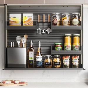 Armoire relevable à commande vocale en alliage d'aluminium, unité de rangement de cuisine moderne multifonctionnelle - Product Image 2