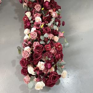 ผ้าปูโต๊ะดอกไม้สีชมพูเบอร์กั<span class=keywords><strong>น</strong></span>ดี คุณภาพสูง ขนาด 1.8 เมตร สำหรับตกแต่งงา<span class=keywords><strong>น</strong></span>แต่งงา<span class=keywords><strong>น</strong></span>และจัดดอกไม้ - Product Image 6