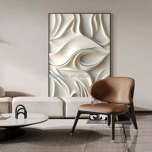 Commercio all'ingrosso di grandi dimensioni minimalista <span class=keywords><strong>arte</strong></span> da parete Offwhite e nero 3d Vision Board divano sfondo parete appesa in legno decorazione della parete - Product Image 1