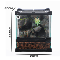 Terrarium en bois personnalisé avec barres de connexion, empilable, 60 cm, pour élevage de reptiles, enclos moderne en bois massif