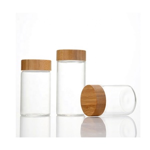 Tarro de almacenamiento de alimentos de vidrio de borosilicato, 200ml, 250ml, 300ml, ecológico, hermético, con tapa de bambú de madera - Product Image 4