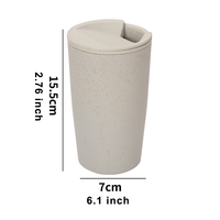 Gobelet de voyage en paille de blé de 550 ml, tasse à café réutilisable avec couvercle anti-fuite, tasse froide portable, vaisselle promotionnelle écologique