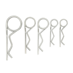 304 Stainless Steel Double Ring Safety <b>Pin</b> Wavy Hairpin Type B General Use Construction Industry Grade A Level 4.8 - Product Image 1