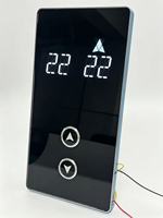 Pièces d'ascenseur Panneau de bouton d'appel COP LOP HOP en verre avec double affichage LCD/LED Moderne Marque JKL