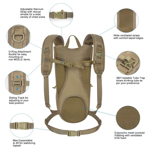 Vejiga DE AGUA DE TPU de supervivencia para senderismo al aire libre personalizada con deflector central, paquete de hidratación, vejiga de agua - Product Image 4