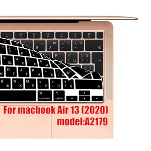 Housse de clavier d'ordinateur portable pour macbook Air 13 2020 film de protection nouveau Air13.3 A2179 housse de clavier en silicone russe espagnol corée