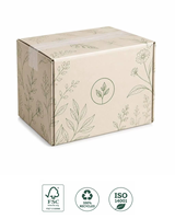 Boîte d'expédition en carton ondulé avec logo personnalisé, boîtes d'expédition en kraft E-Flute 1,5 mm, emballage pour entreprises de commerce électronique