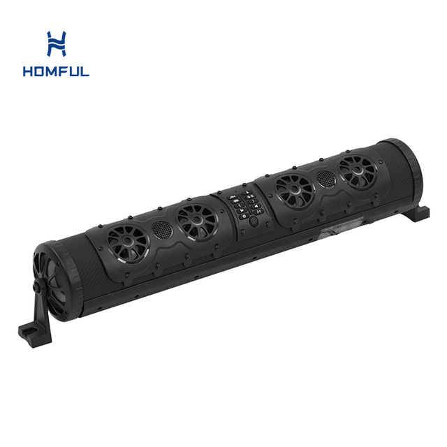 HOMFUL 8 Marine Grade Speakers Led Soundbar Waterproof Dirtproof Boat Soundbar