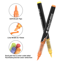 Venta al por Mayor de Rotuladores de Pintura Líquida Little Lightning de 24 Colores, Sistema de Tinta Libre, Juego de Marcadores Acrílicos para Manualidades en Roca, Madera y Cerámica
