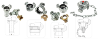 Accouplements Barcelona Adaptateur femelle Capuchon Barcelona en aluminium avec chaîne Accouplements de tuyau d'incendie