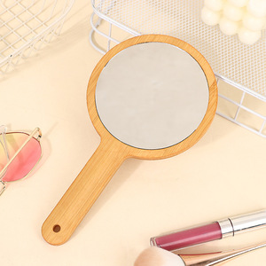 Miroir de maquillage portable en bois avec oreilles de chat, miroir de vanité compact, miroir de retouche de bureau à une face - Product Image 2