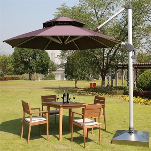 Sombrilla Cantilever <span class=keywords><strong>para</strong></span> Exteriores Prunia con Luz LED, Grande, 3x3m, Base <span class=keywords><strong>para</strong></span> <span class=keywords><strong>Jardín</strong></span>, Parasol <span class=keywords><strong>para</strong></span> Patio, Diseño Económico - Product Image 2