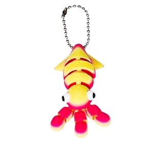 2026 Porte-clés et pendentif de sac en forme de calmar/théia mignon imprimé en 3D, figurine animale réaliste, cadeau transfrontalier pour la maternité - Product Image 3