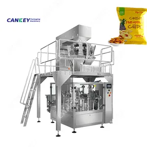 Fully Automatic Pineapple Slices Packaging Potato Chips Snack Doypack Packing Machine