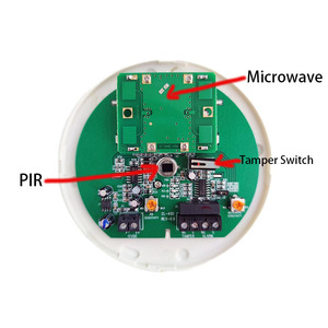 2 Pezzi Sensore di Movimento a Doppia Tecnologia PIR e Microonde, Rilevatore Cablato da Soffitto Certificato CE per Sistemi di Allarme Interni - Product Image 4