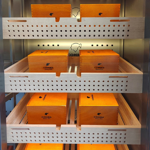 Tủ rượu vang hiện đại, tủ rượu treo tường, tủ làm mát rượu vang hai máy nén với chức năng giữ ẩm cho xì gà - Product Image 3