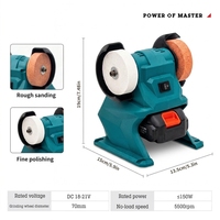 Meuleuse d'angle YUTUO 20V au lithium-ion, modèle à brancher, compacte, 150W, diamètre du meule 70MM, utilisation domestique et extérieure, faible puissance