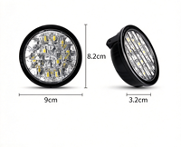 Lumière de travail LED 3,5 pouces 18W, lumière DRL 2 en 1, étanche IP65, lampe de conduite auxiliaire 12V, lumière de jour pour véhicule
