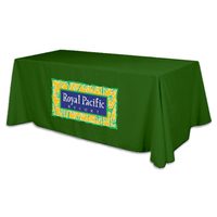 Nappe de table drapée personnalisée imprimée sur mesure 4ft 6ft 8ft en polyester 300D pour salons professionnels, événements et expositions