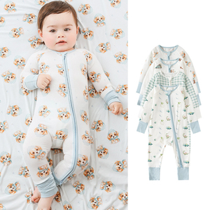 Ensemble de vêtements d'été en bambou de marque de créateur pour bébés garçons et filles, haut de pyjama à manches courtes et pantalon, vêtements pour bébés de marque - Product Image 5