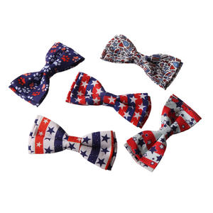 <span class=keywords><strong>Collar</strong></span> de perro mascota personalizado al por mayor, Bandera de EE. UU., Día Independencia DE LA, hebilla de Metal de lujo, pajarita ajustable, <span class=keywords><strong>Collar</strong></span> de perro mascota - Product Image 3