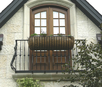 Balustrade de balcon en fer forgé noir pour terrasse, style australien