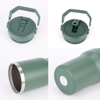 Gobelets isothermes en gros avec logo personnalisé, 20oz, 30oz, 40oz, tasses de voyage en acier inoxydable, gobelet thermique 30oz avec paille rabattable et poignée