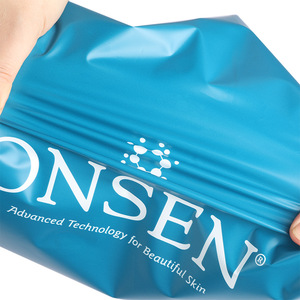 Onsen <b>Plastic</b> <b>Tote</b> Bags Flat Mouth Four Finger With Printed Logo For Clothing Packaging - Product Image 2