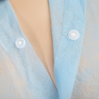 Blouse de laboratoire jetable non tissée longue pour visiteurs d'ateliers alimentaires