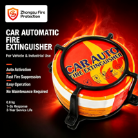 Extincteur automatique compact à poudre sèche pour voitures, équipement d'extinction d'incendie pour véhicules avec cadre de protection pour la sécurité routière