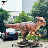 Dinosaure animatronique Pachycephalosaurus, modèle de dinosaure grandeur nature