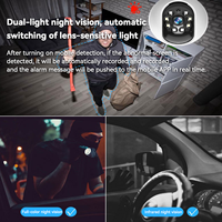 Caméra de sécurité domestique A10 Full HD WiFi PTZ IP CCTV avec vision nocturne, surveillance à distance via application téléphonique et alerte sonore.