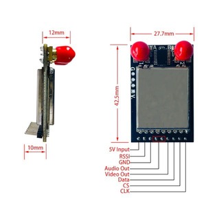 Receptor VRX de 4.9-5.8G y 80 Canales, Compatible con Gafas de Video VRX, Antena Dual Dedicada, Transmisor de Helicóptero/Dron de 8g con Batería de Litio-Polímero - Product Image 5