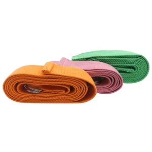Ins vente chaude personnalisé réglable double <span class=keywords><strong>D</strong></span> anneau coton yoga étirage sangle bande de fitness ceinture - Product Image 6