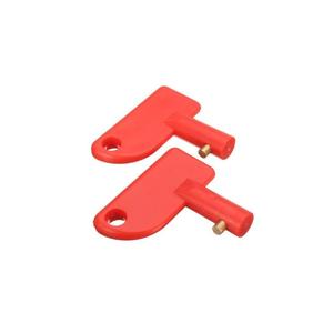 Interruptor de apagado de batería de coche, bloqueo con llave de plástico roja, 1 botón, a prueba de fugas, corte de energía principal para vehículo - Product Image 1