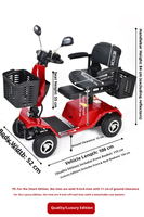 Scooter électrique pliable à 4 roues pour personnes âgées et handicapées, scooter de voyage compact avec siège pour seniors