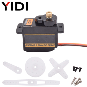 Es08ma II es08maii DC Micro Analog <span class=keywords><strong>RC</strong></span> Mô hình xe thuyền máy bay cánh tay robot chỉ đạo động cơ servo 12g Kim Loại bánh răng servomotor - Product Image 2