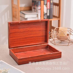 Caja de joyería de madera con tapa abatible retro, 18x10x5cm, organizador de almacenamiento con cierre magnético para colgantes y documentos, hecho en Shandong - Product Image 3
