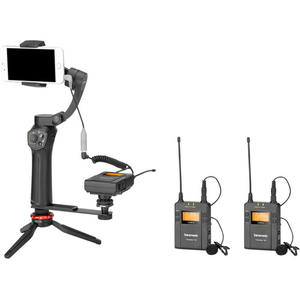 Microphone monté sur caméra Lavalier Saramonic UwMic9 Kit2 UHF double sans fil - Product Image 2