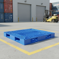 Palette en plastique 1440x1150x160mm, palette en HDPE pour utilisation au sol, pour entrepôt et transport