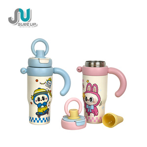 Botella de Agua Infantil de Acero Inoxidable de 800 ml con Boquilla para Beber Directamente, Aislamiento de Doble Pared, Asa de Transporte Fácil - Product Image 2