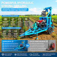 Petite foreuse hydraulique diesel 35 CV pour puits de 150 m, machine de forage pour l'irrigation agricole avec garantie complète d'un an
