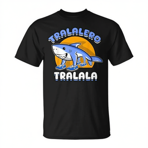 T-shirt Shark Tralalero Tralala Trendy con meme italiano - Product Image 2