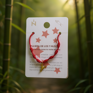 Pulsera de siete nudos Angelina, cuerda roja, amuleto de cruz dorada, protección religiosa, joyería de moda, regalo unisex - Product Image 2