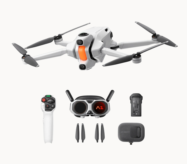Antigravity A1 8K 360° Panoramic FPV Drone, 249g Lightweight, Dual 1/1.28" Sensors, 8K30fps Video, OmniLink 360 System
