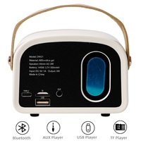 Haut-parleur rétro actif HiFi miniature rechargeable avec radio FM AUX TF, design de mode en gros, best-seller
