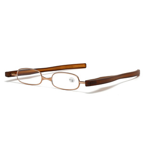 Wholesale ultra Portable Mini Slim Folding <strong>Glasses</strong> 360 <strong>Degree</strong> Rotating <strong>Reading</strong> <strong>Glasses</strong> for Men and Women - Product Image 2