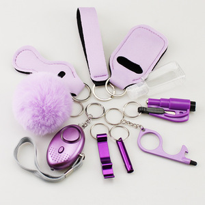 Lot de 10 porte-clés de sécurité, ensemble complet, porte-clés de défense personnelle avec alarme personnelle, pendentif de protection, accessoires pour femmes et filles - Product Image 1